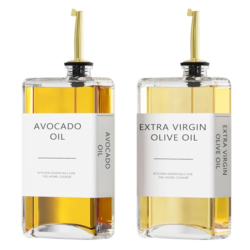 Kitchen Cooking Oil Dispenser Set (2 Pack / Gold)