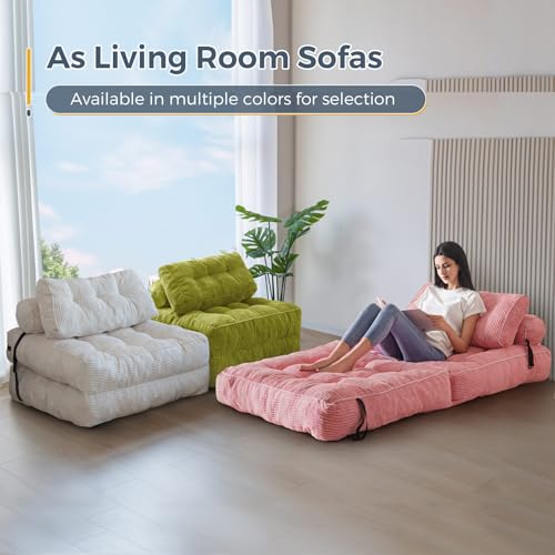 Folding Sofa Bed (Green / Single)