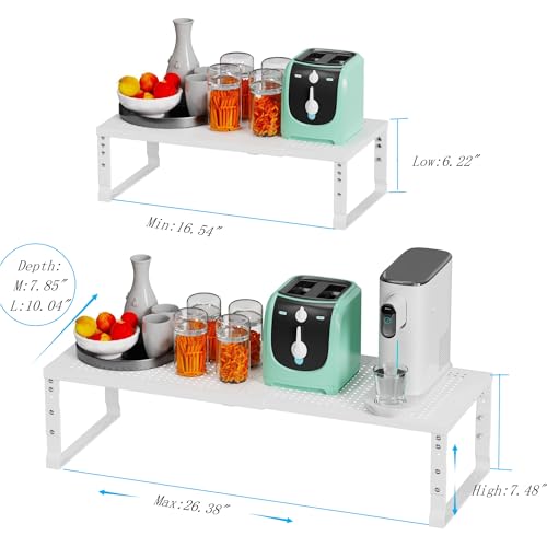 Expandable Spice Rack Kitchen Cabinet Shelf Organizer (3 Count)
