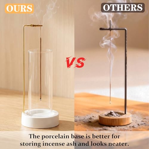 Incense Holder (Ceramic Bottles Round Beige)