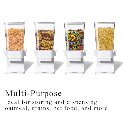 Cereal Dispenser Countertop (5L, White, 2Pc / 5L)