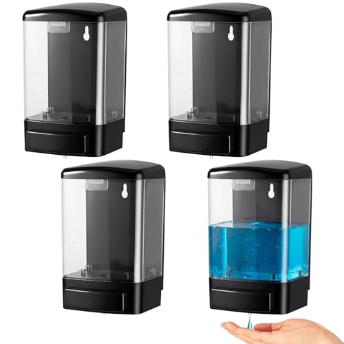 4 Pcs Wall Mounted Soap Dispenser (Clear / 33.8 oz 1000 ml)