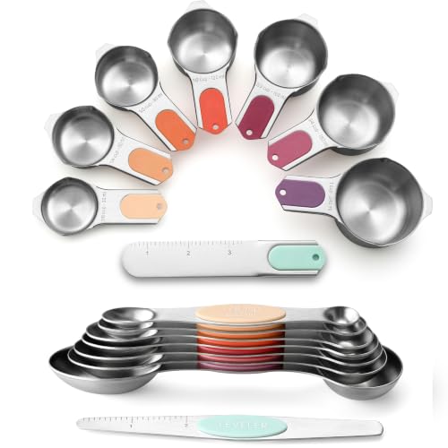 15 Magnetic Measuring Cups & Spoons w (Desert Sunset)