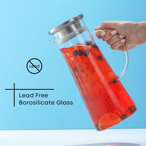 Glass Pitcher with Lid (50 Ounces)
