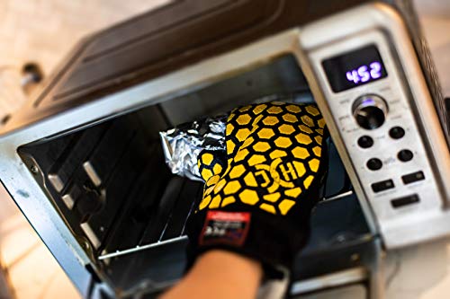 Heat Resistant Oven Glove (Black/Yellow / Mitten)