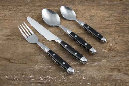Jubilee Black Stainless Steel Silverware Set for 4 (Black (Pack of 1))