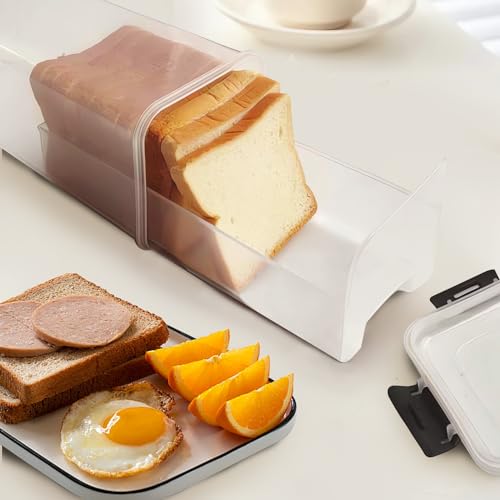 Bread Storage Container with Drawer Tray (Black - 2 Pack)
