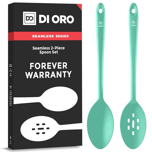 DI ORO Silicone Cooking Spoons (Mint)