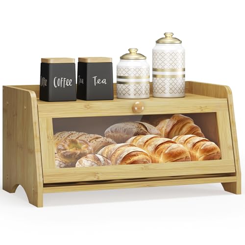 Double Layer Bread Box for Kitchen Countertop