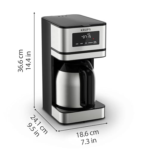 12 Cup Programmable Thermal Carafe Coffee Maker with 3 Strengths (12-Cup / Thermal)
