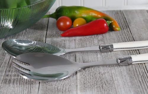 Laguiole Connoisseur Faux Ivory Salad Servers (Ivory)