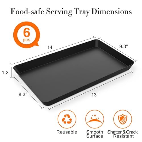 6 pcs Serving Tray for Entertaining