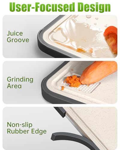Non Toxic Titanium Cutting Board for Kitchen (Titanium / 16"L + 18.1"L)