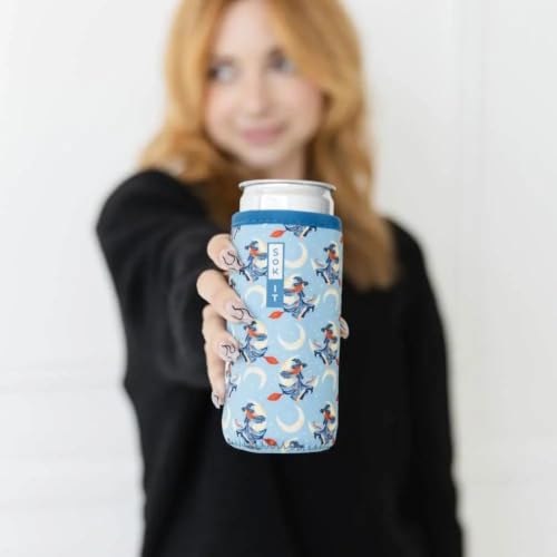 CanSok Sleeve for Beer & Soda Insulated Neoprene Cover (Witching Hour / 12oz Slim Can Sleeve)