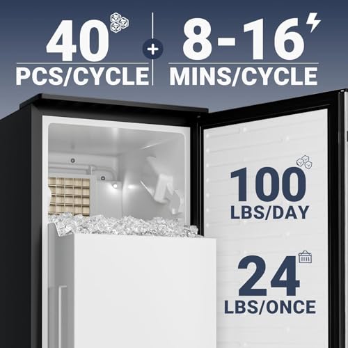 Commercial Under Counter Ice Maker with Drain Pump (Silver)