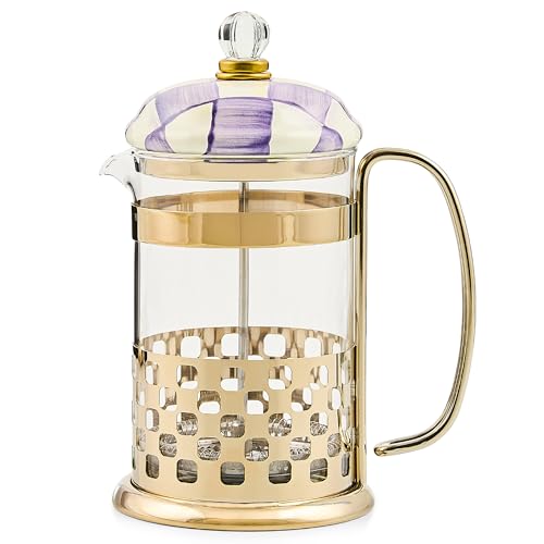 Coffee French Press (Violet Check)