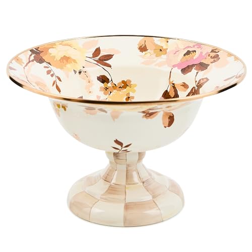 Enamel Compote (Large / White Wild Rose)