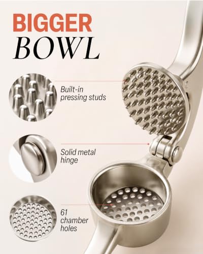 Large Premium Garlic Press Set