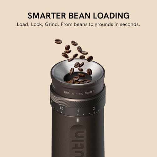 Fino Portable Electric Coffee Grinder with 28 Precise Grind Settings (Tundra Brown)