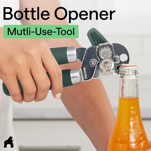 Upgraded Model Stainless Steel Manual Can Opener (Hunter Green)
