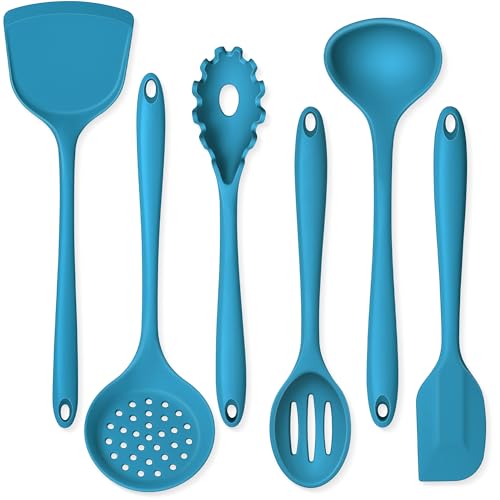 Silicone Cooking Kitchen Utensils Set (Navy Blue)