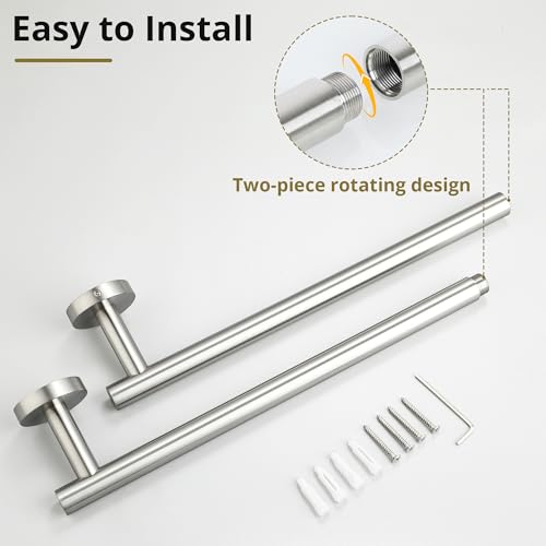 Towel Racks for Bathroom 24 Inch (Brushed Nickel)