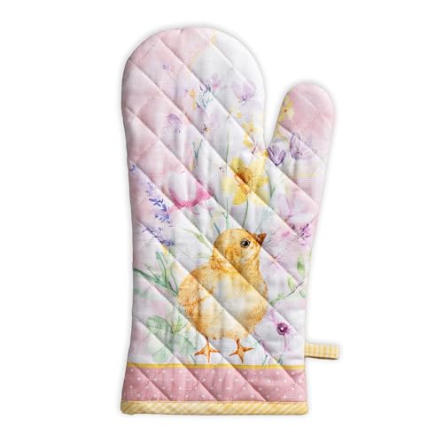 Maison d'Hermine Oven Gloves 100% Cotton Oven Mitt (095 - Easter Zest / 7.5" x 13" (Oven Mitt))
