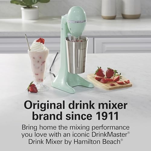 DrinkMaster Retro Milkshake Maker & Electric Drink Mixer (Mint / Extra-Large 28 oz.)