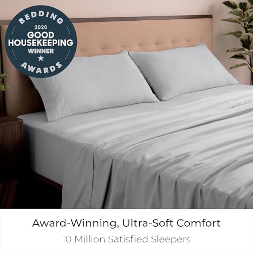 Iconic 5 Piece (1364 Light Gray / Split King - EXTRA DEEP pocket)