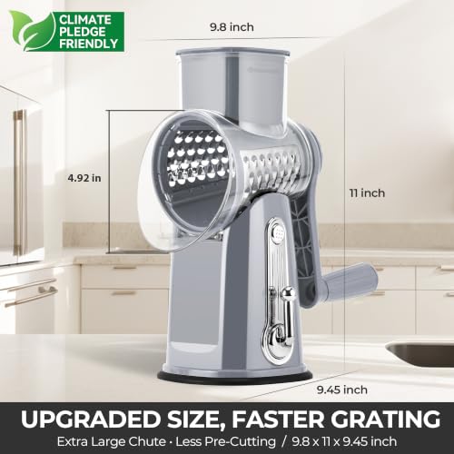 Rotary Cheese Grater 5 Blades (Gray)
