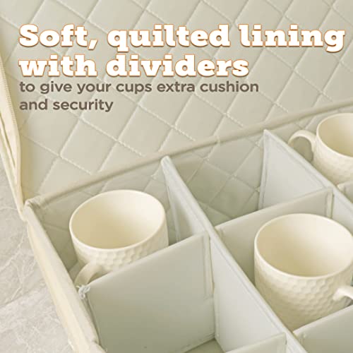 Cup & Mug Storage Case (Cream / 1 Piece Box for Cups and Mugs)
