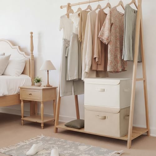 Memory Keepsake Storage Box (Ivory White&Khaki / Extra Large-2 Pack)