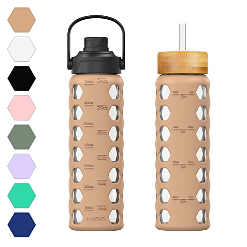 24oz Glass Water Bottle (Amber / 24 Ounces)