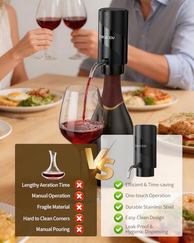 Electric Wine Aerator Pourer (Pure Black / Electric Wine Aerator Set)