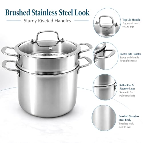 8 Quart Tri Ply 18 (Silver / 8 Quarts)