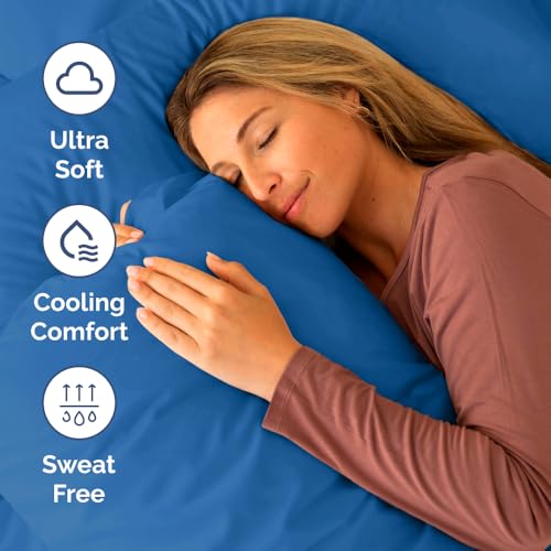 Short Queen Size 4 Piece Bed Sheet Set (19 - Royal Blue / Short Queen)