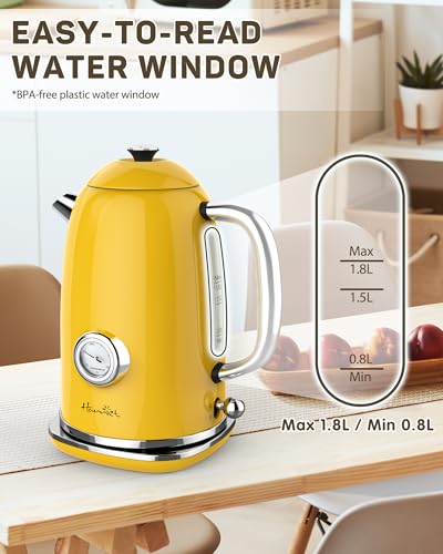 61 oz Electric Kettle with Thermometer (Yellow)
