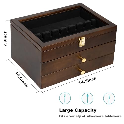 Silverware Box (3 Layer Walnut)