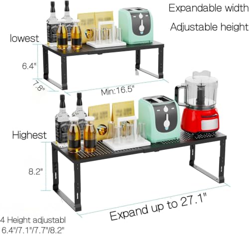 Heavy Duty Adjustable Metal Shelf Organizer (3 Count)