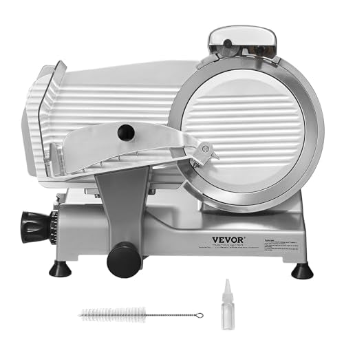 Meat Slicer 340W Electric Deli Food Slicer with 10" SUS420 Stainless Steel Blade and Built (10 inch)