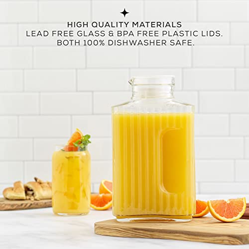 68oz Glass Pitcher with Lid (68 Ounces)