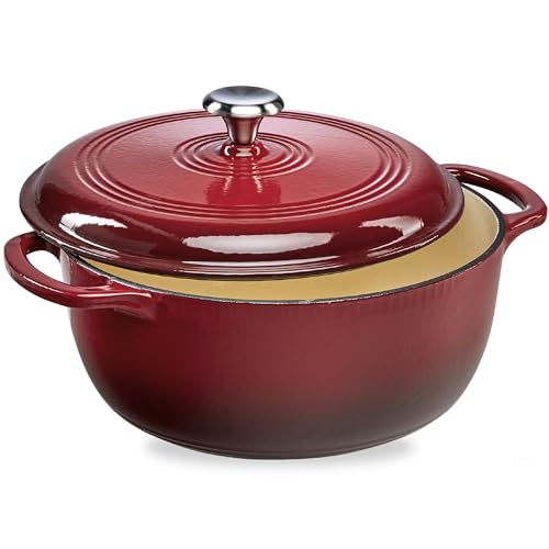 6 Quart Enamel Cast (Red / 6qt Round)