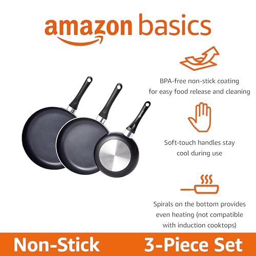 Ceramic Nonstick Frying Pan Set (3 Piece Set, Frying Pans)