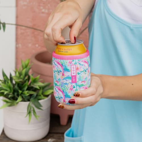 CanSok Sleeve for Beer & Soda Insulated Neoprene Cover (Dolphin Cove / 12oz Can Sleeve)