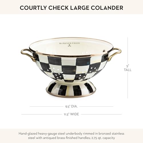 Enamel Colander (Large / Courtly Check)