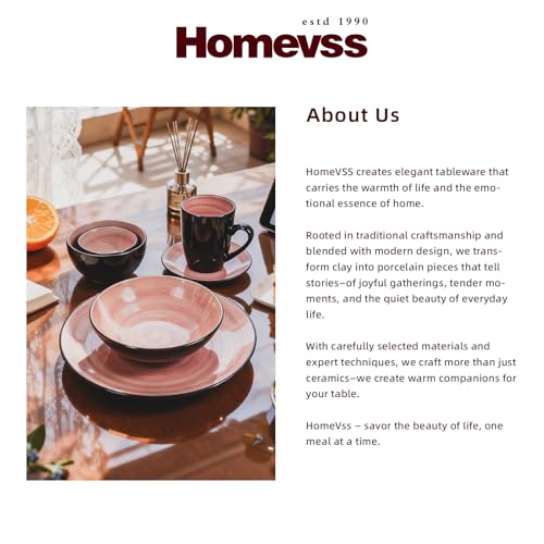 HomeVss Stoneware Sonoma Dinnerware Set