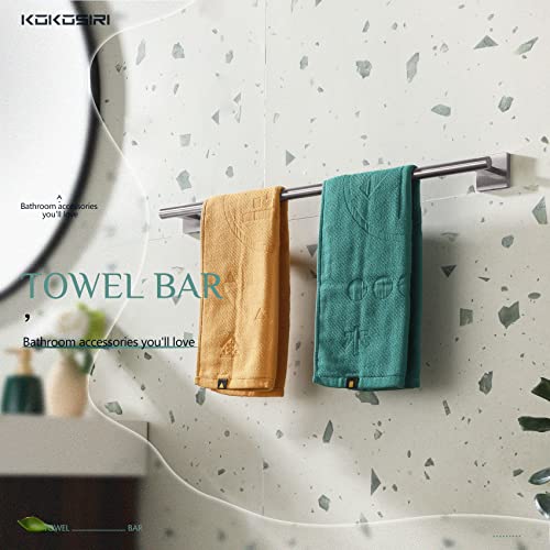 Towel Holder Bathroom Accessories Towel Bar for Bath Kitchen Necklace Holder 24 Inch (Brushed Nickel / 24-Inch (2 Pack))