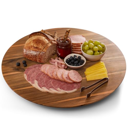 21" Acacia Wood Lazy Susan for Table Top