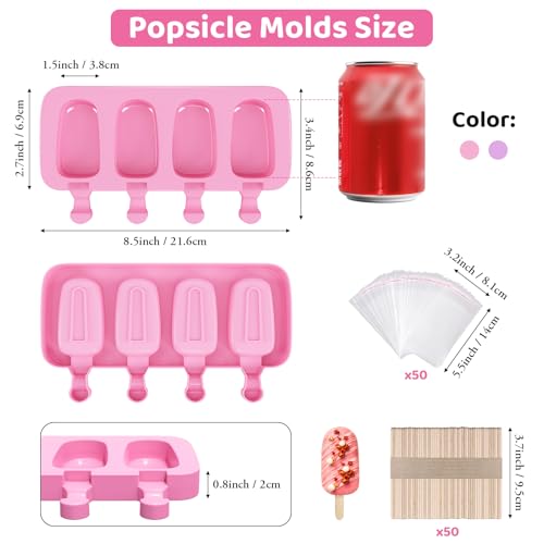 Popsicle Molds Set of 2 (Purple, Pink)