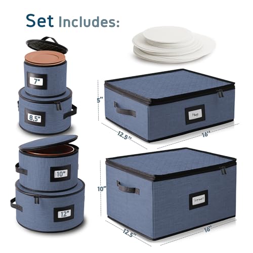 Fine China Storage Containers Hard Shell 6 Piece Set